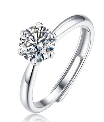 Bague Solitaire 6-griffes